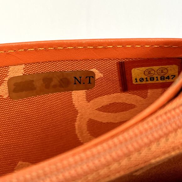 Chanel Quilted Long Wallet - Classic CC Logo -Camel/Beige - Orange CC Interior - Picture 7 of 13